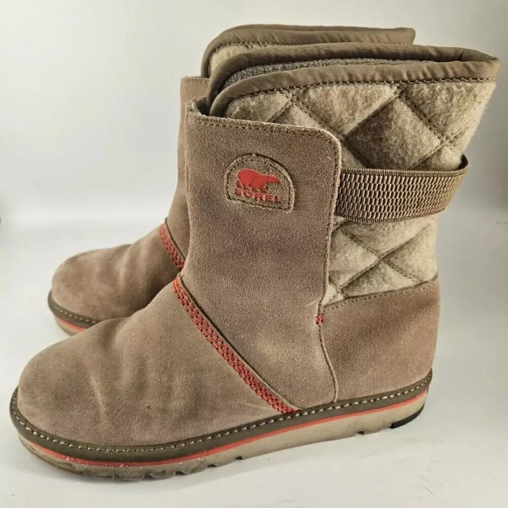 SOREL Girls Size 6Y Women's 7.5 NEWBIE Oxford Tan Winter Boots
